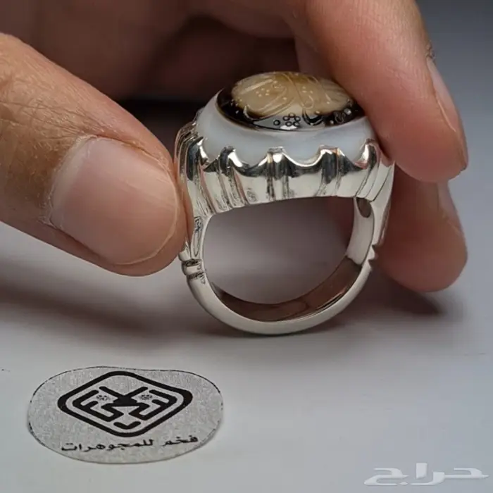 خاتم فضه أسطوري سليماني منقوش ربنا انك رؤوف رحيم 4