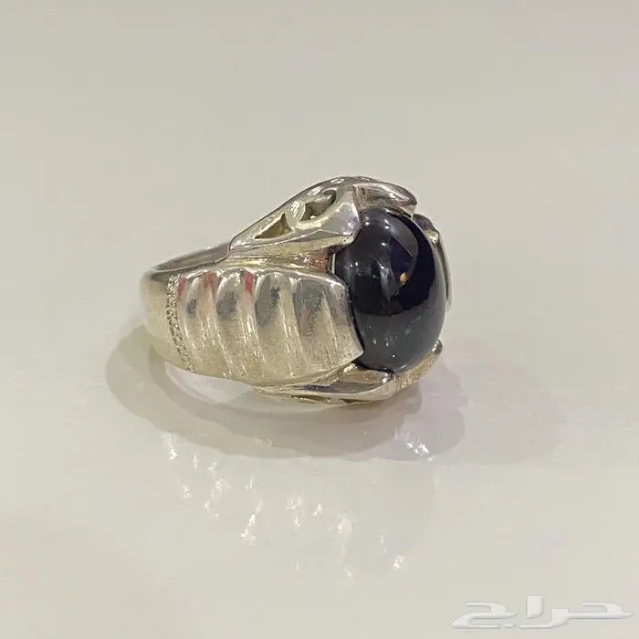 خاتم قارنيت طبيعي نجمي فضه صافيه 9