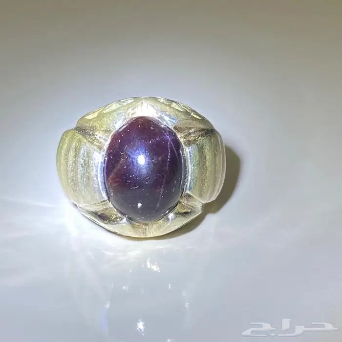 خاتم قارنيت طبيعي نجمي فضه صافيه 2
