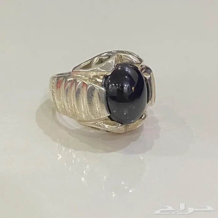 خاتم قارنيت طبيعي نجمي فضه صافيه 4