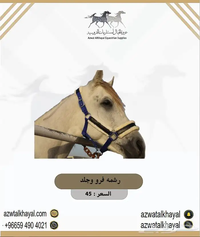 طقم سرج ستيتوس مخمل ب 810 ( مستلزمات خيل حصان ) عندنا اقساط 21