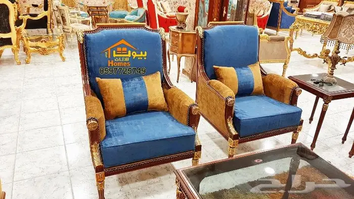 كراسي قاعات افراح ومجالس ملكيه-خشب زان دمياطي 16