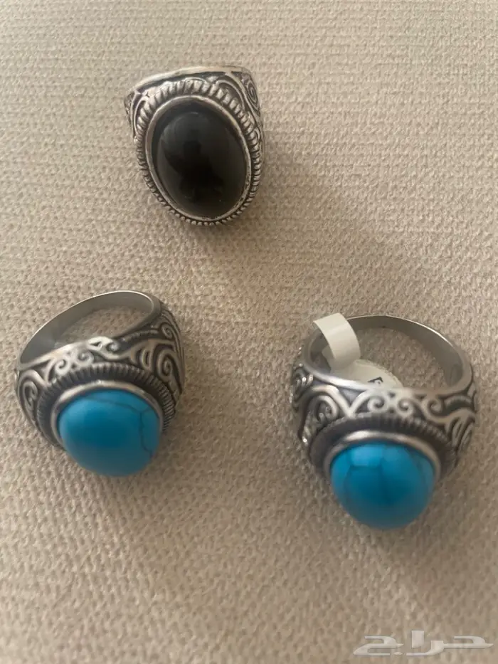 خواتم رجاليه لون فيروزي 2