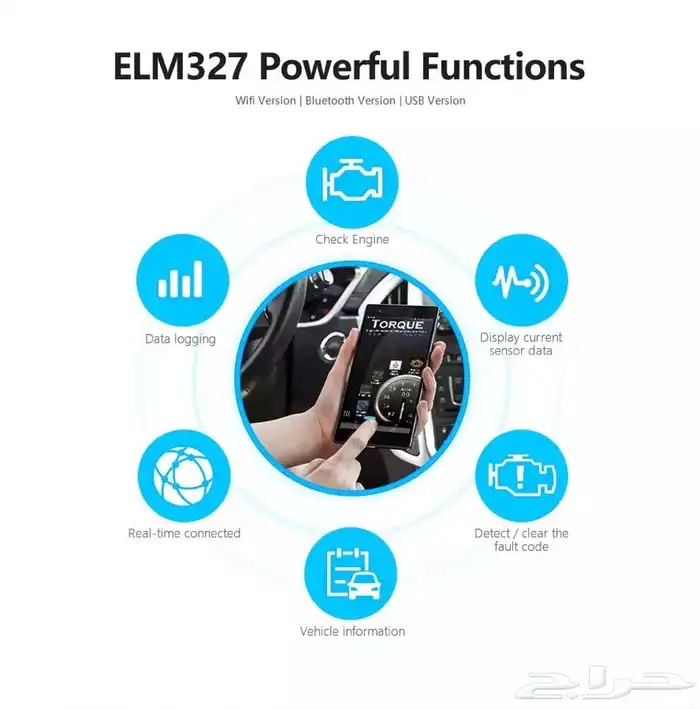 جهاز فحص اعطال السيارة كمبيوتر OBD 2 اقل سعر ELM 327 14