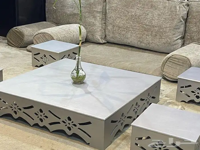 طاولة ارضية قهوة او مجلس خشبي خماسي 1