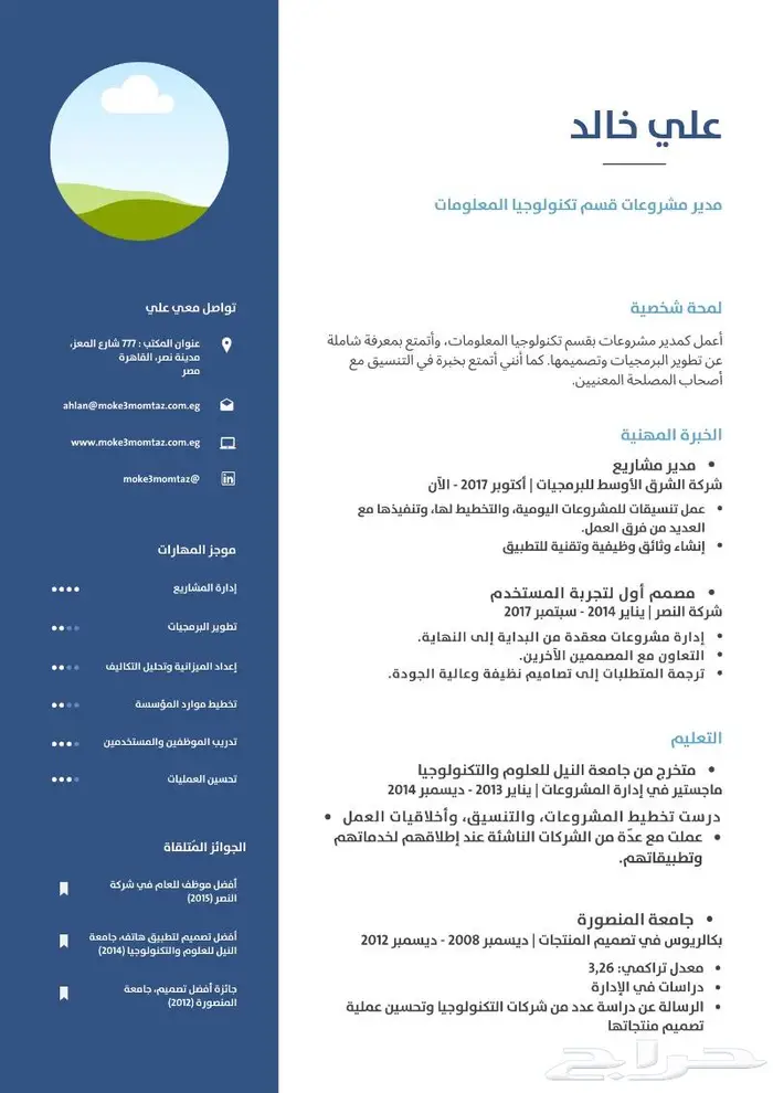 تصميم سيرة ذاتية احترافية ب 20 ريال 6