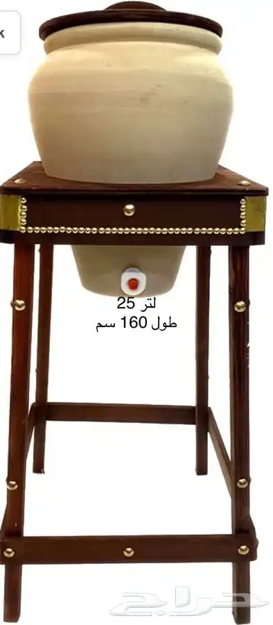 جرة ماء من طين ابيض - زير ماء فخار للبيع 40