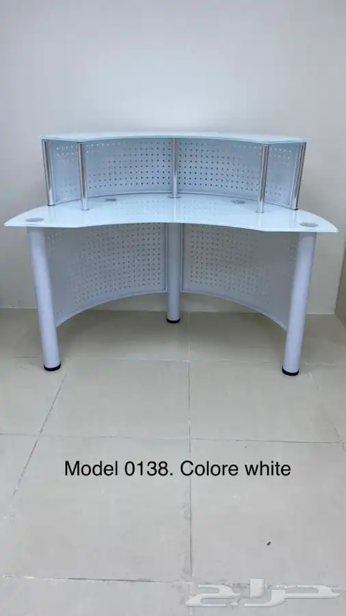 مكاتب استقبال لون ابيض و اسود جديد بالكرتون 3