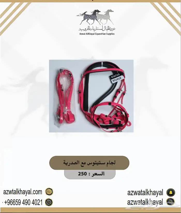 لجام خيل و باندج و حزام عسافه و ثقالات عندنا اقساط 5