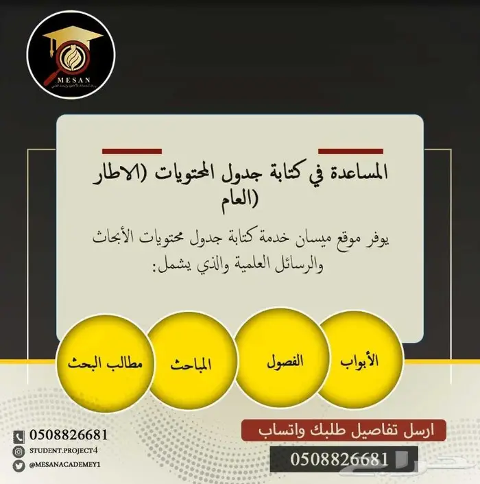 خدمات الطالب لطلاب الدراسات العليا والبكالوريوس 5