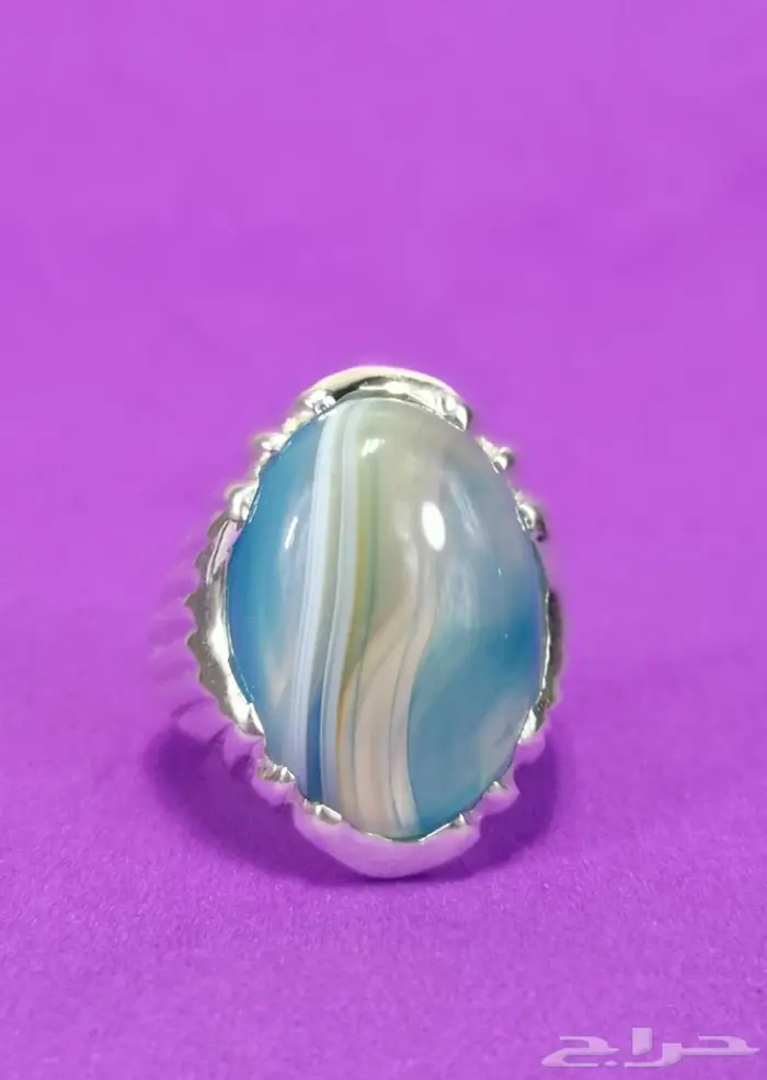 خاتم فضة عقيق 1