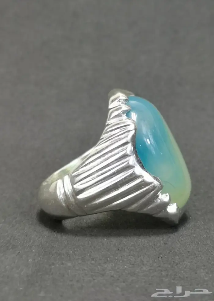خاتم فضة عقيق 2