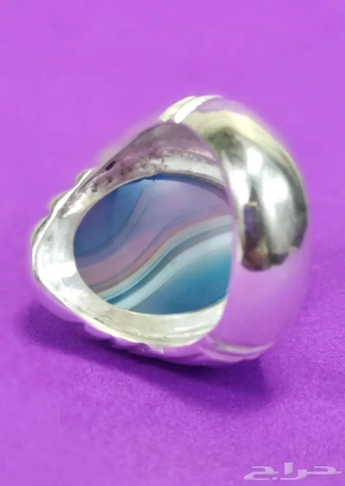 خاتم فضة عقيق 4