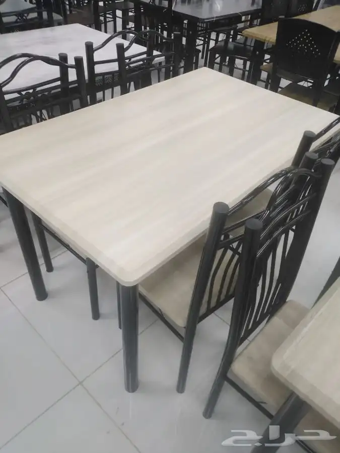 طاولات طعام خشب مع 2 كرسي و 4 و 6 جديد بالكرتون تخفيضات 8