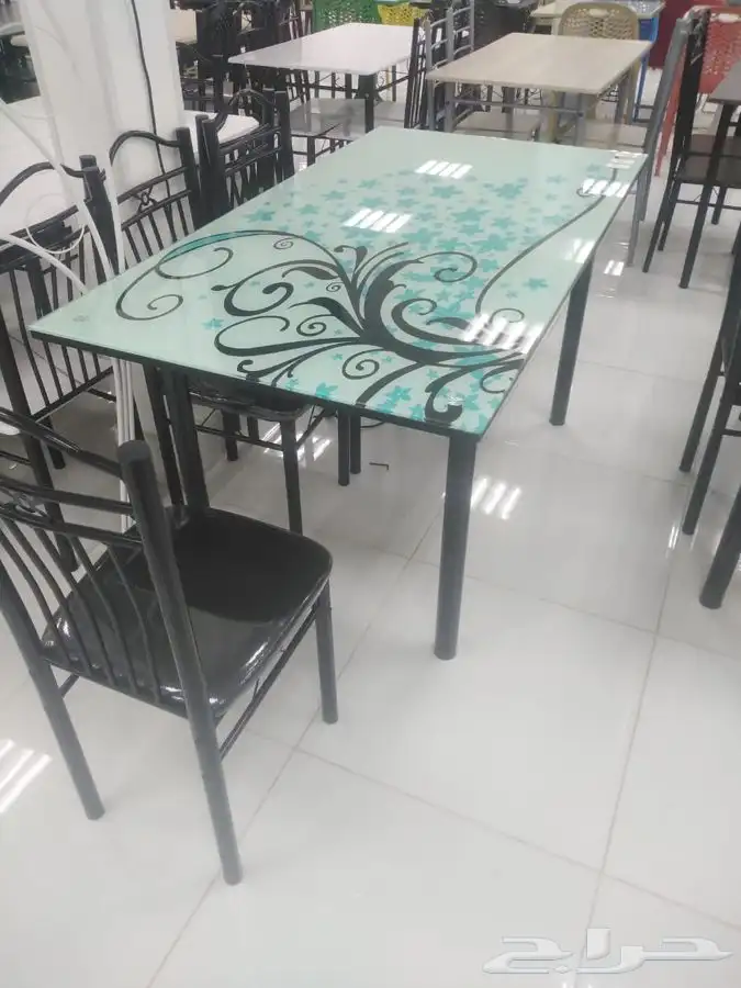 طاولات طعام خشب مع 2 كرسي و 4 و 6 جديد بالكرتون تخفيضات 5