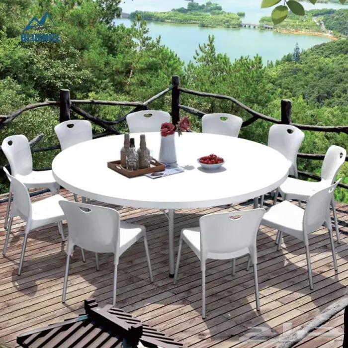 طاولة فيبر دائرية قابلة للطي .. 1.20متر - 1.50 متر 2