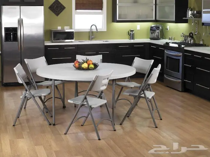 طاولة فيبر دائرية قابلة للطي .. 1.20متر - 1.50 متر 4