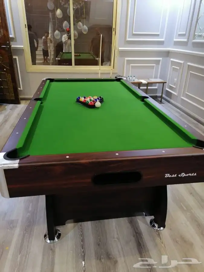 طاولات بلياردو لون ازرق 8 قدم جديد بالكرتون 0