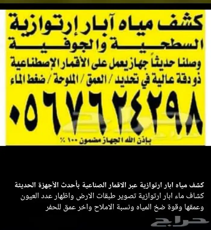 كشف ابار ارتوازية عبر الأقمار الصناعية السطحيه والجوفية 1