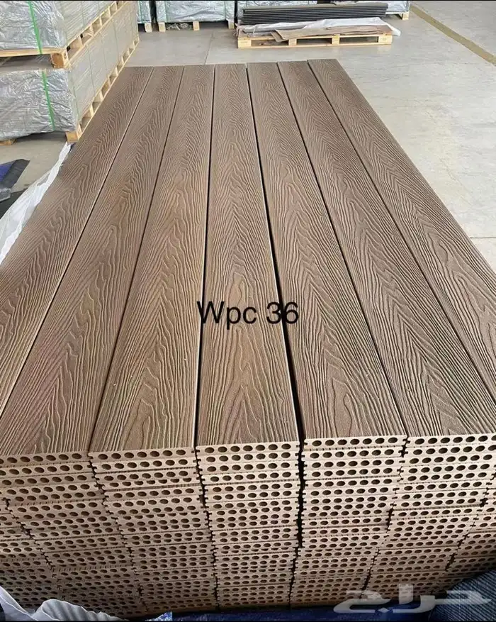 تكسيات خارجية wpc عشب صناعي بديل خشب خارجي 2
