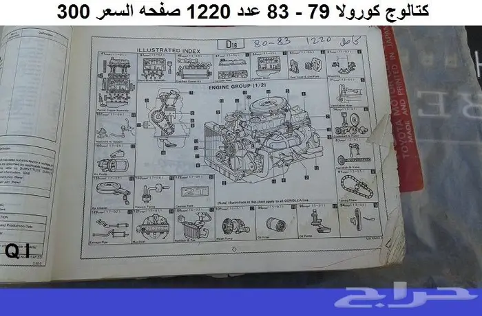 كتالوج قطع كورولا 74 - 95 مستعمله 2