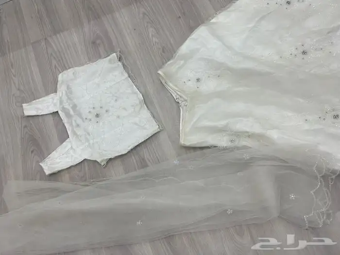 فستان زواج ابيض شبه جديد 0