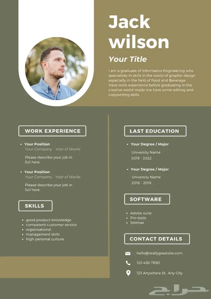 تصميم سيرة ذاتية Cv-تصميم و تعديل سيرة ذاتية 2
