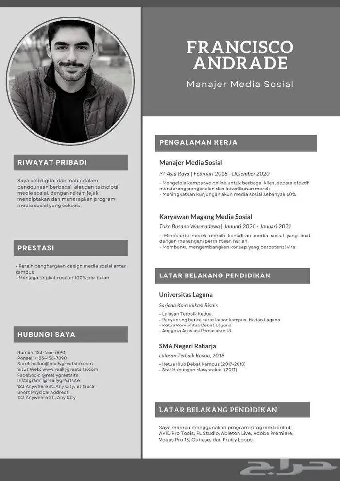 تصميم سيرة ذاتية Cv-تصميم و تعديل سيرة ذاتية 3