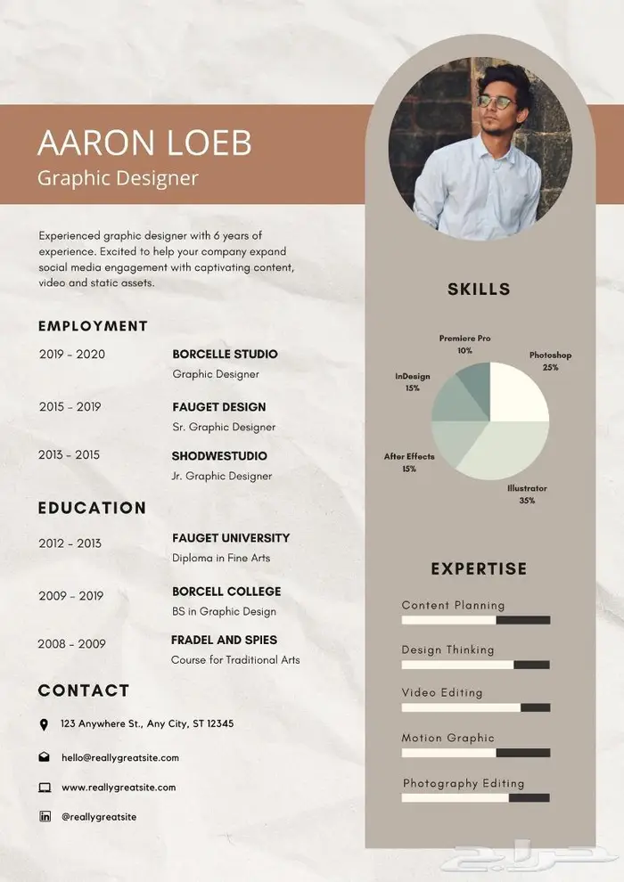 تصميم سيرة ذاتية Cv-تصميم و تعديل سيرة ذاتية 7