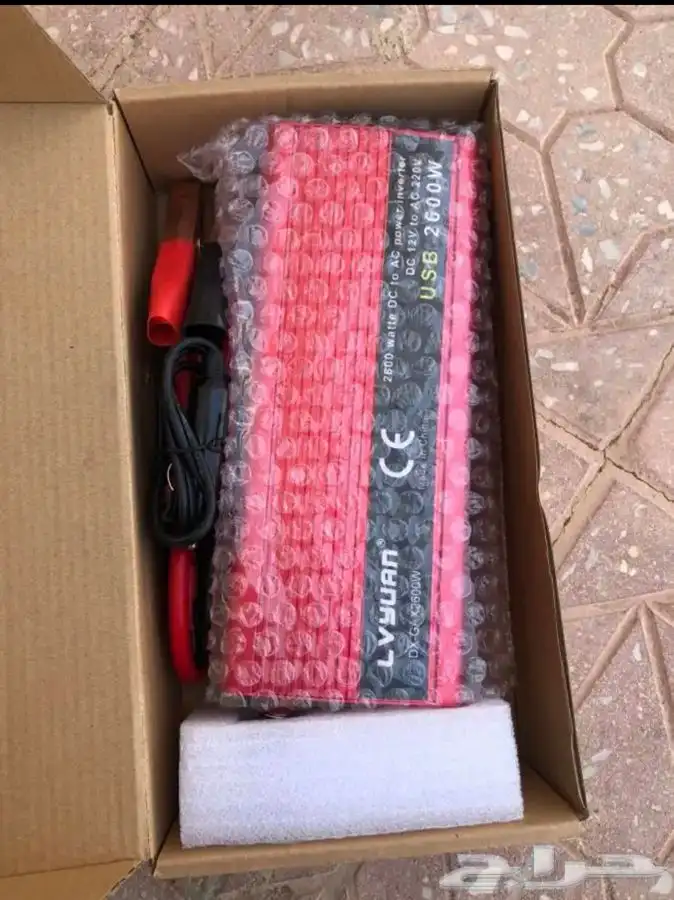 محول سيارة 2600 واط من 12V الي 220 2