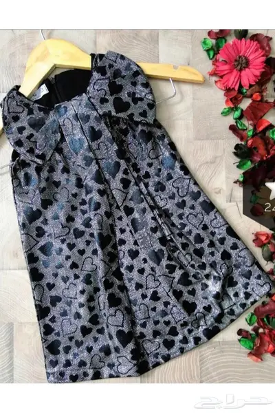 فستان بناتي قلوب 0