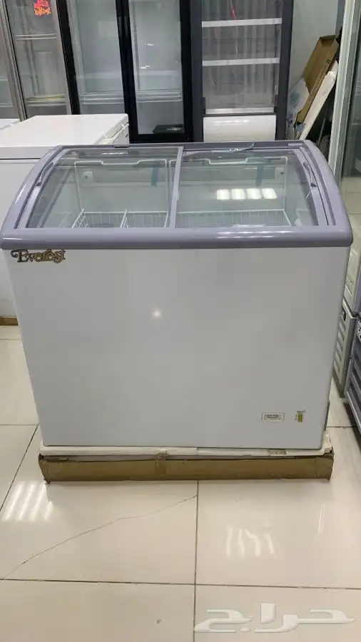  فريزرات EVEREST مقوس سحاب أفقي زجاج 0