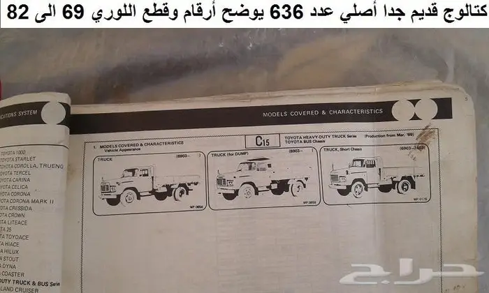 كتالوج قطع تويوتا لوري أحمر 69 - 82 1