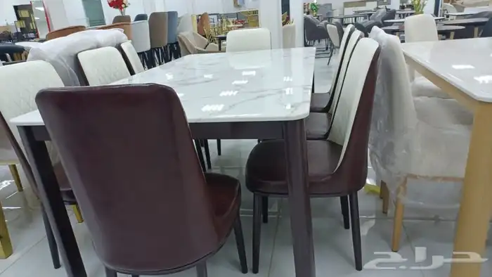 طاولات طعام رخام راقية جديد بالكرتون 0