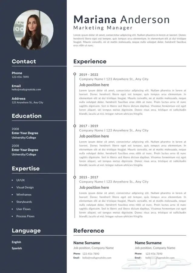 تصميم سيرة ذاتية CV عربي وانجليزي بتنسيق وجودة عالية 0