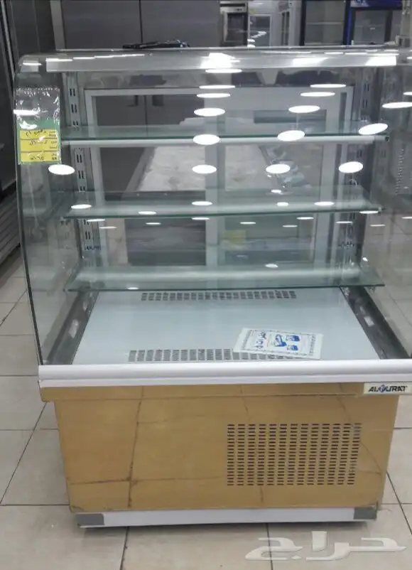  ثلاجات عرض ALFURAT لعرض الحلويات ذهبي 12