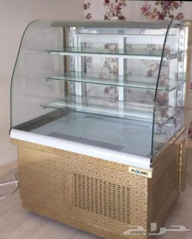  ثلاجات عرض ALFURAT لعرض الحلويات ذهبي 0