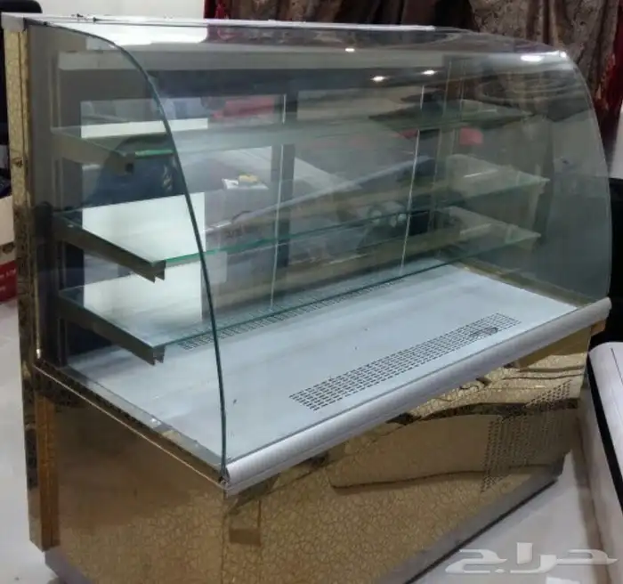  ثلاجات عرض ALFURAT لعرض الحلويات ذهبي 11
