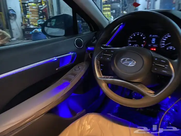 تركيب اضائة داخليه على سياره سوناتا 2022 1