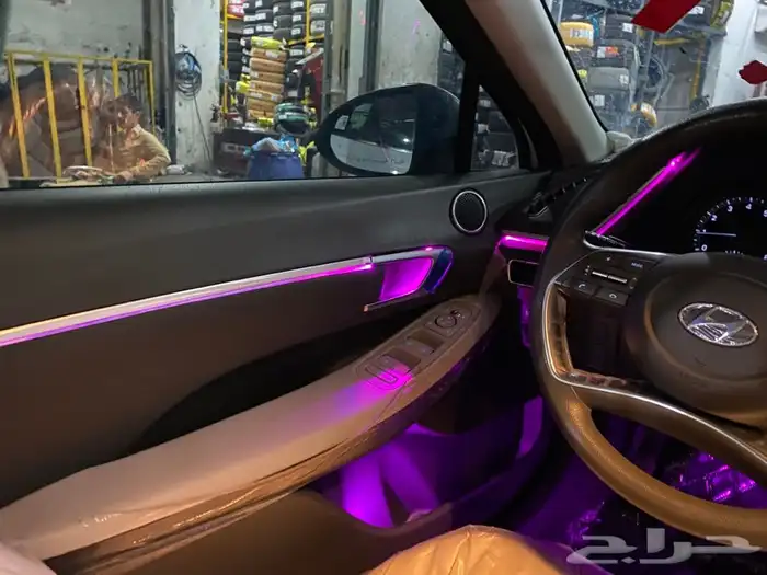 تركيب اضائة داخليه على سياره سوناتا 2022 4