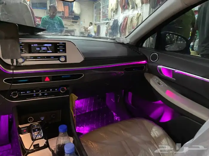 تركيب اضائة داخليه على سياره سوناتا 2022 2