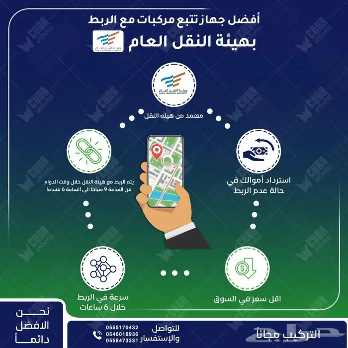 جهاز الملاحة والتتبع معتمد من هيئة النقل ابها 1