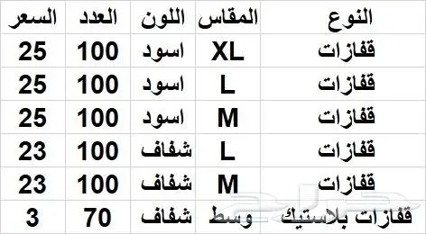 قفازات اسود-قفاز شفاف-قفازات -قفاز 8