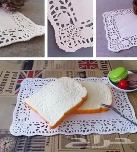 ورق دانتيل-دانتيل-ورق ابيض زينة-ورق طاوله - 15