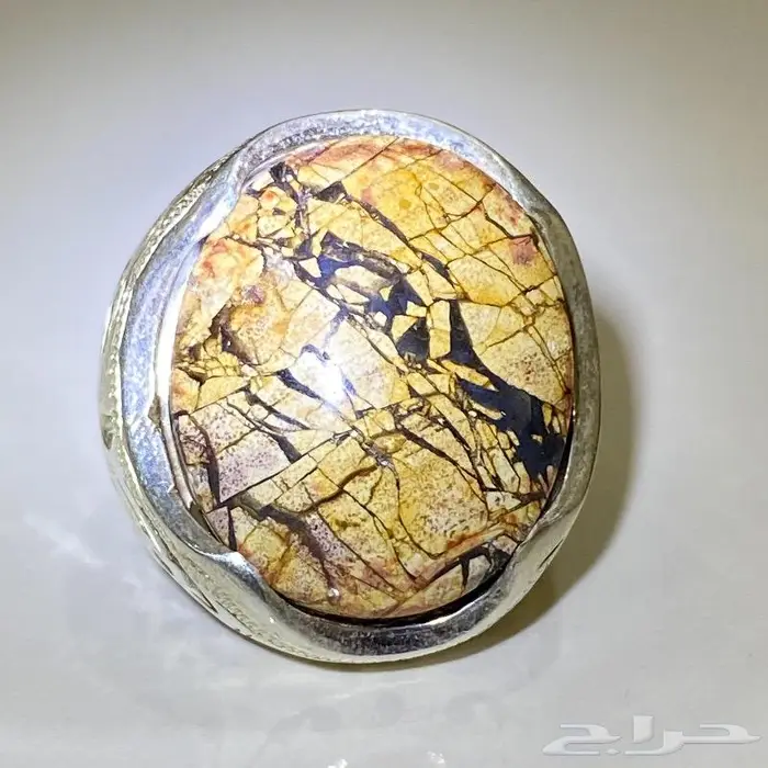 خاتم عقيق يماني خامة الملوك جزع خرائطي ملكي 4