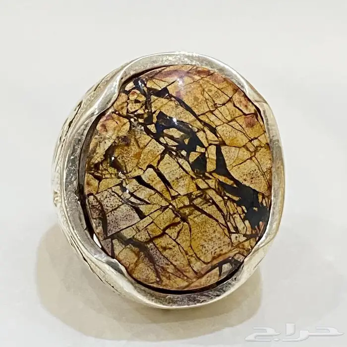 خاتم عقيق يماني خامة الملوك جزع خرائطي ملكي 5