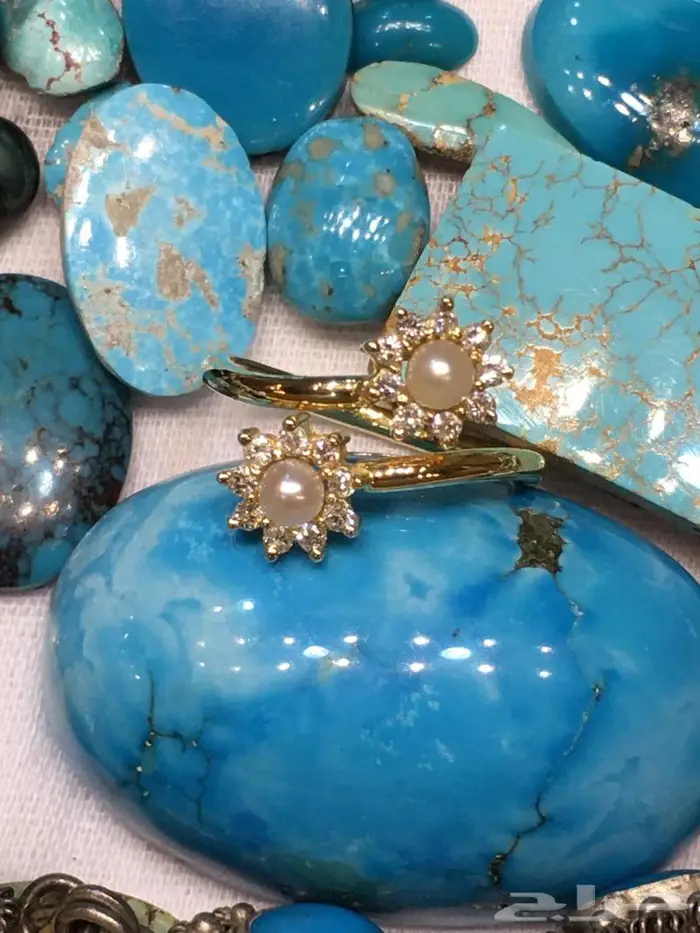 خاتم لؤلؤ والماس جميل 4