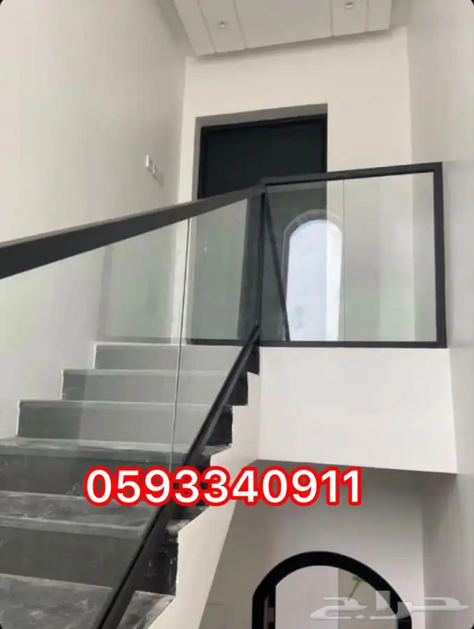 درابزين زجاج شاورات 16