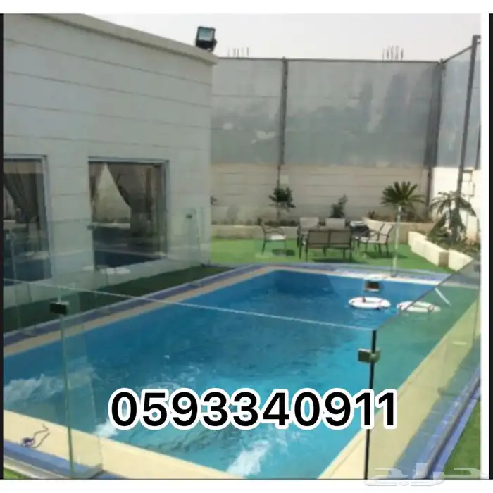 درابزين زجاج شاورات 6