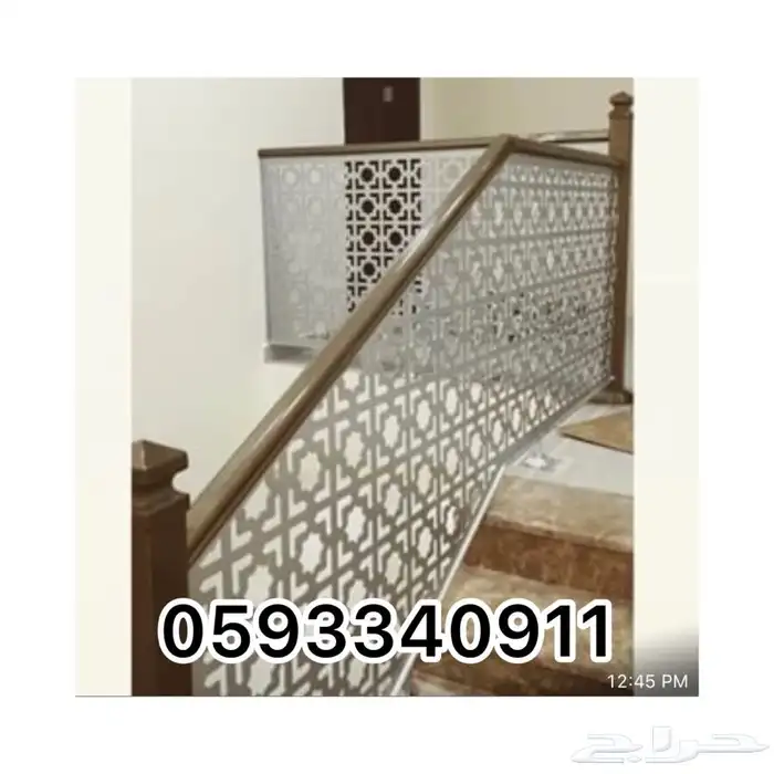 درابزين زجاج شاورات 4